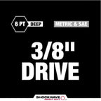 Milwaukee SHOCKWAVE 3/8 in. Drive SAE And Metric 6 Point Impact Socket Set, 43-Piece