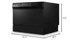 COMFEE' Portable Countertop Dishwasher, 6 Place Setting, Stainless Steel - CDC22P1BBB