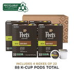 Peet's Coffee Decaf House Blend Dark Roast K-Cup Pods 88 Count