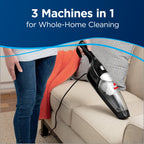 BISSELL 3-in-1 Turbo, Corded, Stick Vacuum, Carpet, Area Rugs, Hardfloor, Upholstery, Removable Hand Vac, Lightweight, Motorized Bursh Roll, 2610