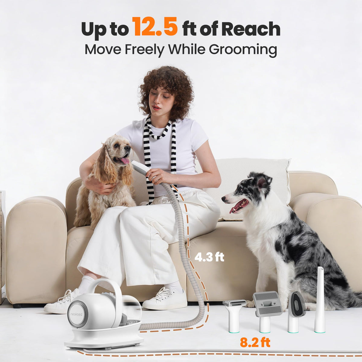 Neakasa P1 Pro Dog Grooming Vacuum, 6-in-1 Kit, 2-Year Protection Plan