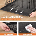 Sweetcrispy 36 Inch Dog Crate, Medium Dog Cage, Foldable Puppy Pet Kennel