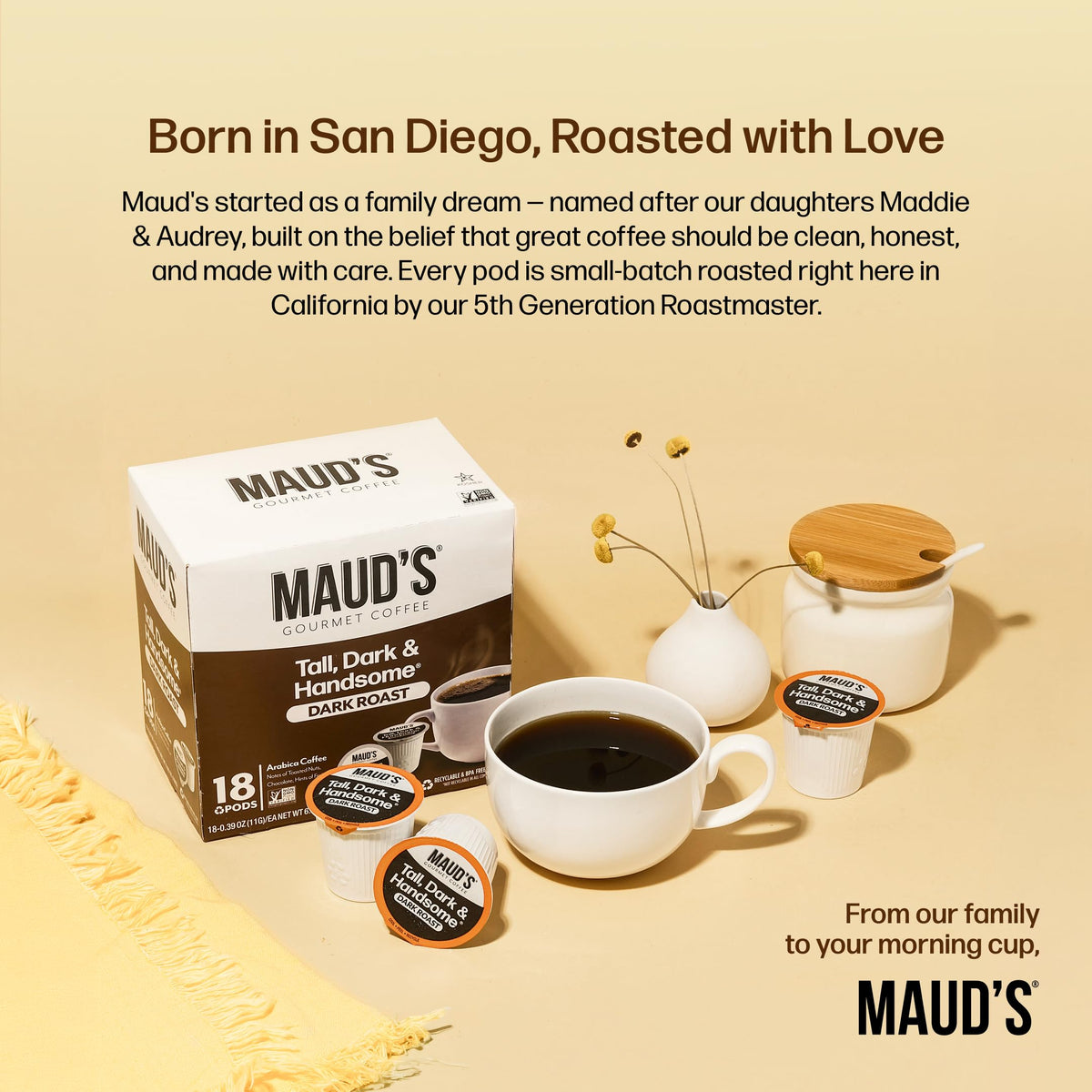 Maud's Half Caff Medium Roast Coffee Pods, 100ct