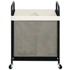 Laundry Hamper 2 Section, 100L Rolling Laundry Sorter Cart with Removable and Washable Liner Bag, Clothes Hamper with Wheels and Metal Handle for