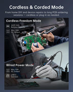 FNIRSI HS-03 Cordless Soldering Iron Kit, 2600mAh Battery, 3s Fast Heating