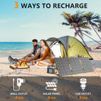 HOWEASY Portable Power Station,120W(240W Peak) Solar Generator