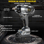 DIYtoolifz 1/2" Cordless Impact Wrench 1500Nm Compatible with DeWalt 20V