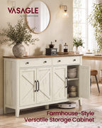 VASAGLE Farmhouse Buffet Cabinet, Coffee Bar with 2 Drawers