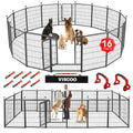 Dog Playpen Outdoor, 16 Panels 40" High Metal Dog Fence with Gate