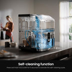 Kismile Nugget Ice Maker Countertop, 35 lbs/Day, Stainless Steel