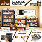 Garage Shelving 5 Tier Storage Shelves Adjustable Shelf 71"Hx31.5"Wx13.8"D