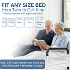 Vaunn Medical Bed Rail for Elderly Adults Safety, ASTM F3186-17 Certified, Adjustable Bed Assist Handle and Grab Bar for Seniors, 300 lb, Tool-Free