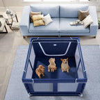 Puppy Playpen Indoor for Dog Small Pets, Dog Playpen 42x42x25 Inch, Dog Play Pen with Gate for Outdoor and Indoor, Oxford Fabric Pet Playpen for