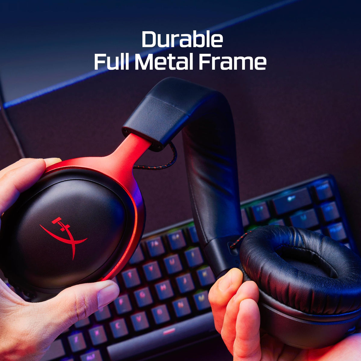 HyperX Cloud III – Wired Gaming Headset, PC, PS5, Xbox Series X|S, Angled 53mm Drivers, Spatial Audio, Memory Foam, Durable Frame, Ultra-Clear 10mm