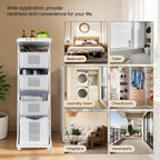 BAOKALER 4-Tier Laundry Hamper Sorter, Vertical Laundry Baskets with Wheel