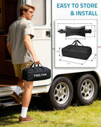 PAULINN Camper RV Wheel Chock Stabilizer 2 Sets for Travel Trailers Heavy Duty X Chocks Fits 3.5" To 12" Wheel Gaps