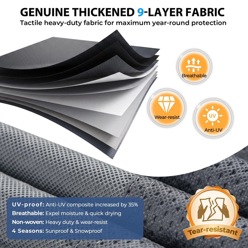 Travel Trailer RV Cover, 9-Layer Heavy Duty Waterproof,26-28ft