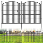 10 Panel No Dig Decorative Garden Fence with Gate 32"H x 23.6'L Dog Barrier