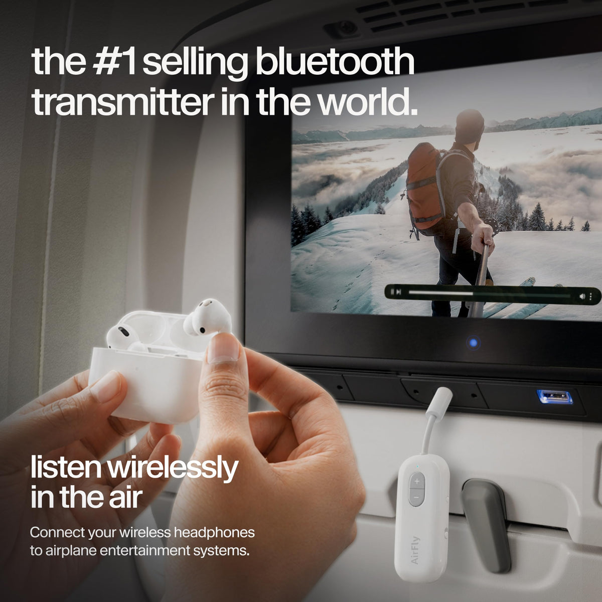Twelve South AirFly SE, Bluetooth Wireless Audio Transmitter Adapter, White