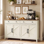 VASAGLE Farmhouse Buffet Cabinet, Coffee Bar with 2 Drawers