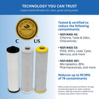 Aquasana® AQ-5300+R Genuine Replacement | 3-Stage Max Flow | AQ-C3M-R