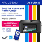 Brother Work Smart 1360 Wireless Color Inkjet All-in-One Print, Scan, Copy