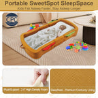 Toddler Travel Bed Sandwich Style - Portable Toddlers Floor Beds, Foldable Soft Foam Travel Bed for Baby and Kid, Washable Cover Toddler Cot with