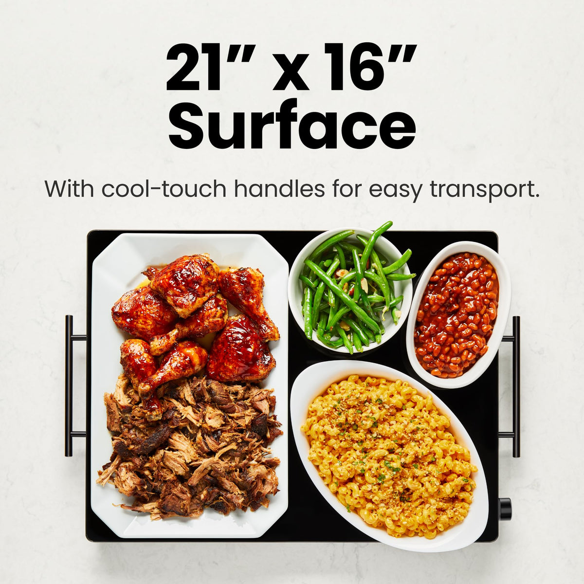 Chefman Electric Warming Tray with Adjustable Temperature Control, Perfect For Buffets, Restaurants, Parties, Events, and Home Dinners, Large 21” x