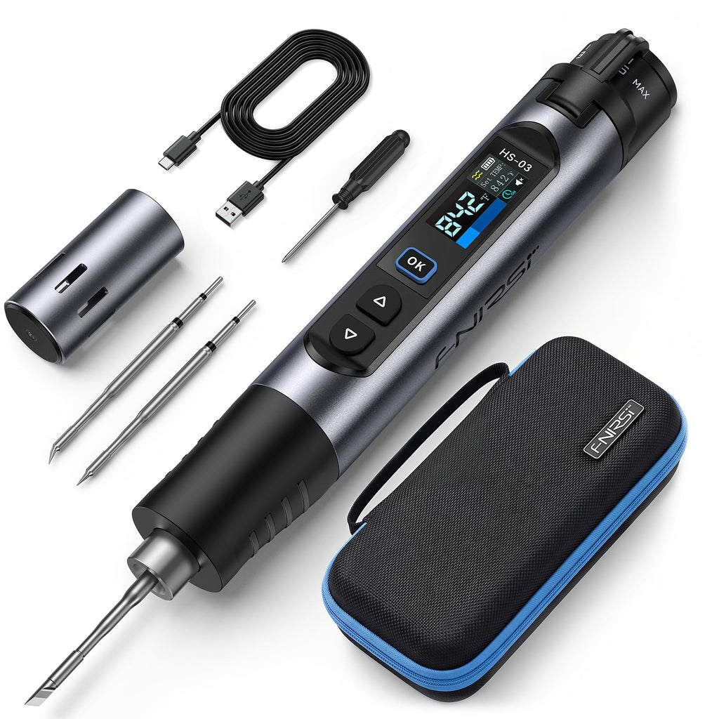 FNIRSI HS-03 Cordless Soldering Iron Kit, 2600mAh Battery, 3s Fast Heating