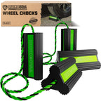 Rhino USA Heavy Duty Rubber Wheel Chocks - Non-Slip Trucks, RVs & Trailers