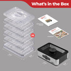 Magic Mill Food Dehydrator Machine | 5 Stackable Stainless Steel Trays, 48H Digital Adjustable Timer & Temperature Control Upto 167° Electric Dryer &