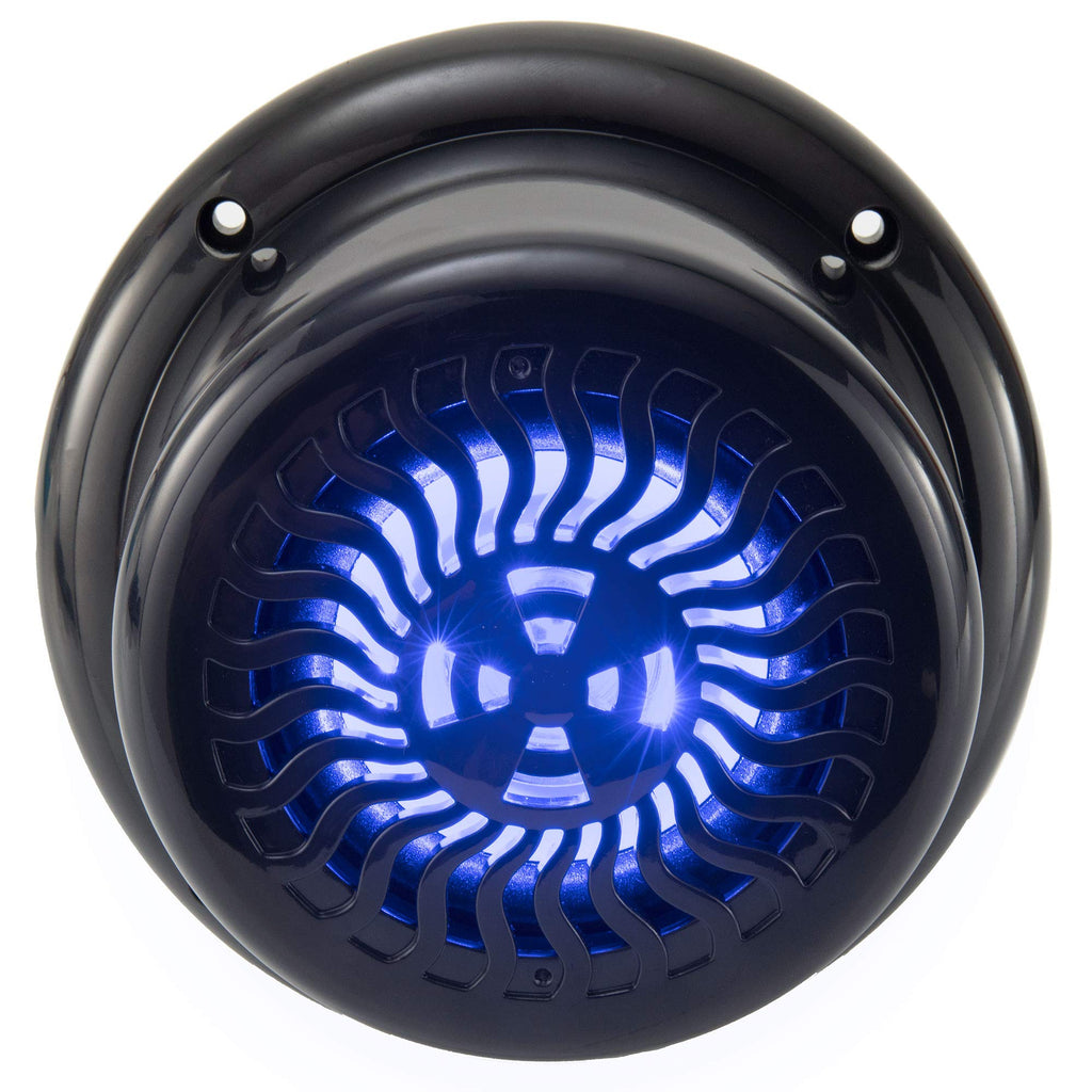RecPro 2 Pack RV Flush Mount Speakers | 5.25" Black | Blue LED