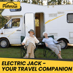 12V Electric Tongue Jack 3500lb A-Frame Heavy Duty Trailer Jack 18” Travel Add 4.5” with The Drop Foot & LED Light for Travel Trailer Camper