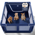 Puppy Playpen Indoor for Dog Small Pets, Dog Playpen 42x42x25 Inch, Dog Play Pen with Gate for Outdoor and Indoor, Oxford Fabric Pet Playpen for