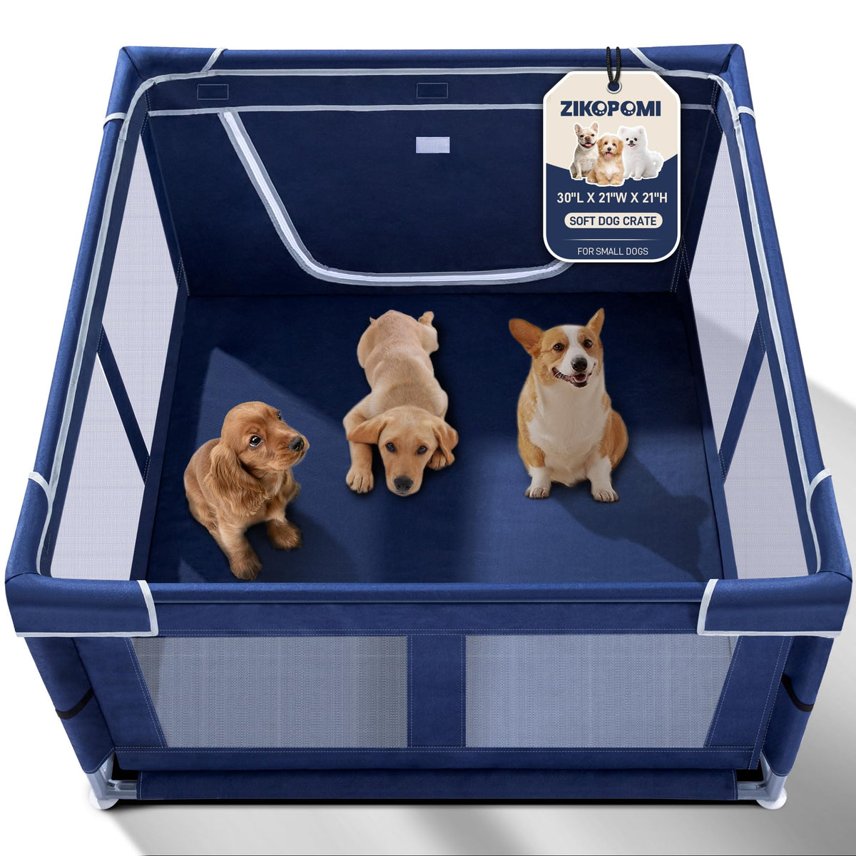 Puppy Playpen Indoor for Dog Small Pets, Dog Playpen 42x42x25 Inch, Dog Play Pen with Gate for Outdoor and Indoor, Oxford Fabric Pet Playpen for