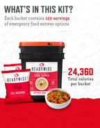 READYWISE Emergency Survival Food Supply Favorite Sample Bucket 120 Serving