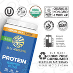 Sunwarrior Organic Plant Based Protein Powder, 32 Servings Chocolate