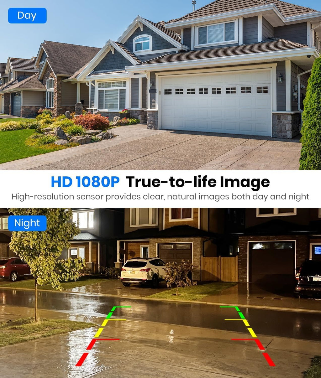 AUTO-VOX Solar Wireless Backup Camera: 5" 1080P Monitor, 2 Min Easy Install