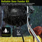 6V Deer Feeder Kit, Motor and Timer Metal Kit, Digital Game FeederTimer, Mounting Bracket Included, Up to 8 Feed Time, Easy to Install, Weatherproof