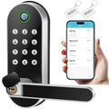 Fingerprint Smart Door Lock with Handle & Keypad – No More Lost Keys, Keyless Entry & Remote Access for Home, Kids, Airbnb & Rental Property, DIY