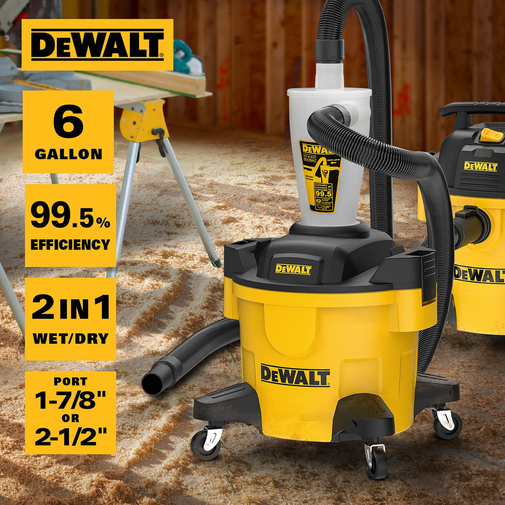 DEWALT 6 Gallon Dust Separator for Wet/Dry Shop Vacuums,DXVCS002