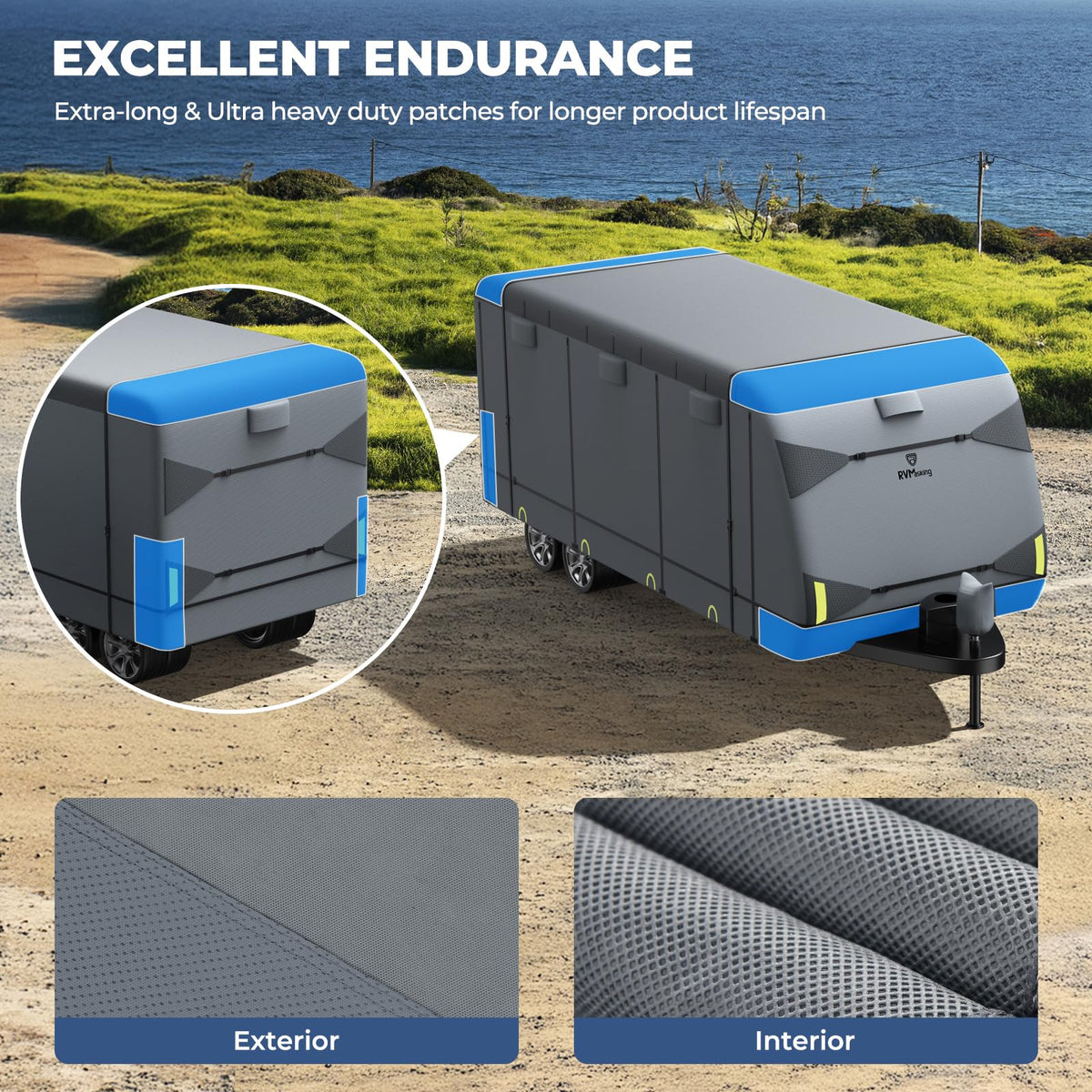 Travel Trailer RV Cover, 9-Layer Heavy Duty Waterproof,26-28ft