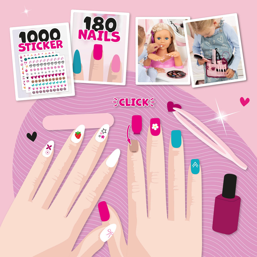 Bayer Design Charlene Magic Nails Styling Head Doll with 10.5 in Bust