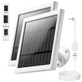 Solar Panel for Ring Camera, 2 Pack 4W Solar Charger with 10FT Cable, USB-C to Barrel Plug Adapter, Compatible with Ring Stick Up Cam Battery/Pro
