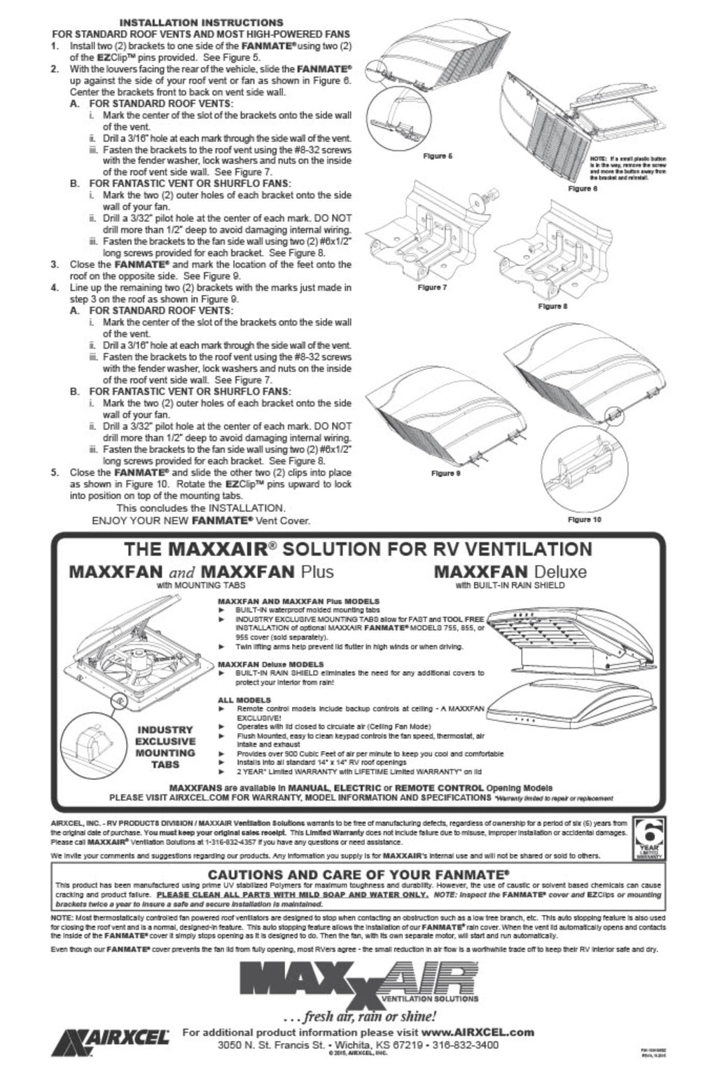 MAXXAIR Maxx I+ RV Roof Vent Cover, Zero-Leak, White 00-933051