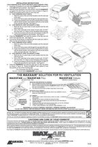 MAXXAIR Maxx I+ RV Roof Vent Cover, Zero-Leak, White 00-933051
