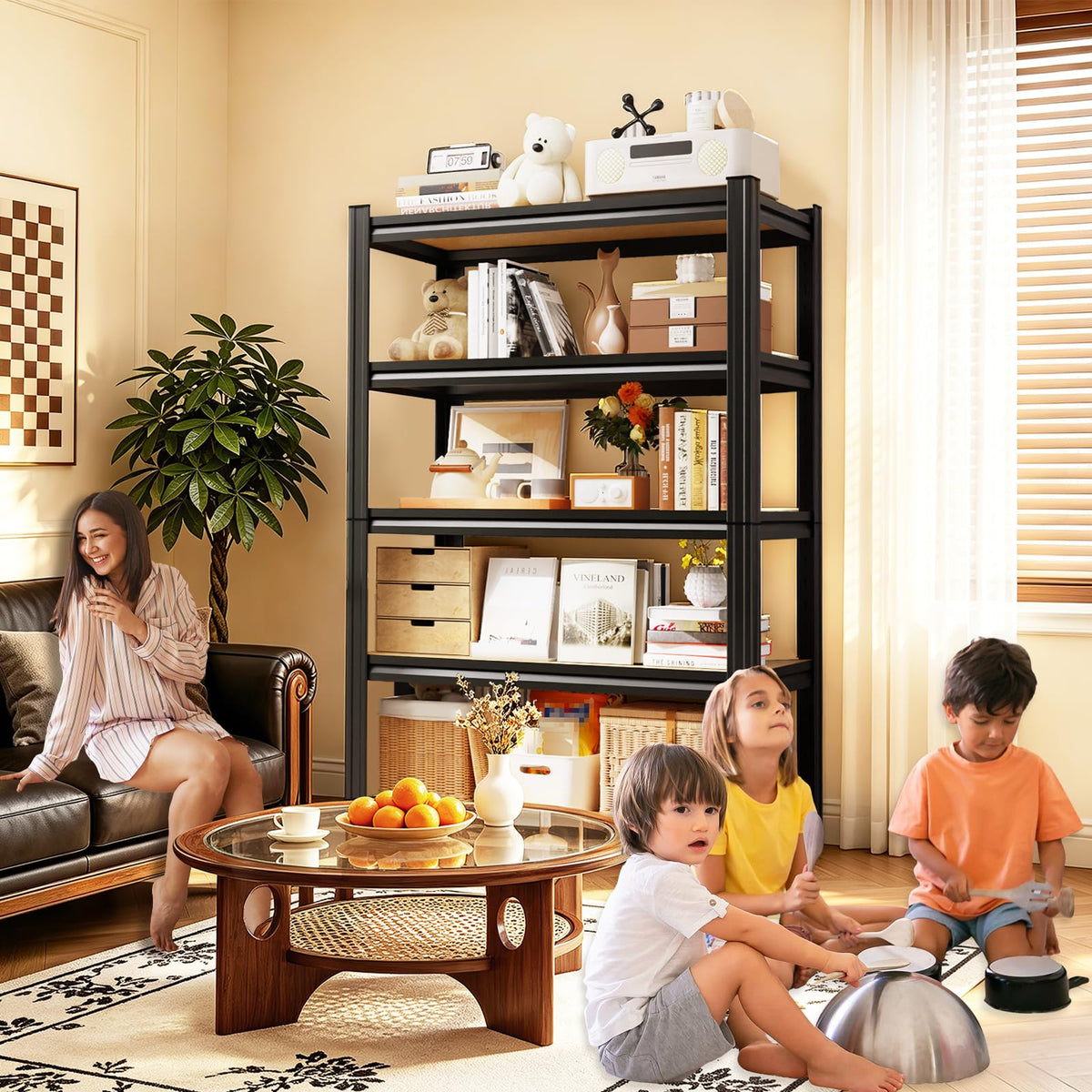 Garage Shelving 5 Tier Storage Shelves Adjustable Shelf 71"Hx31.5"Wx13.8"D