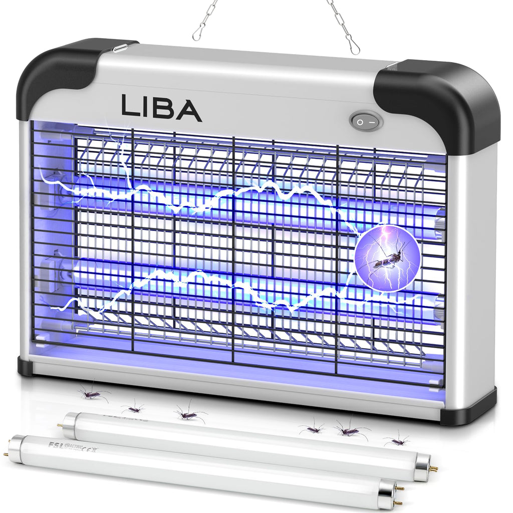 LiBa Bug Zapper 2800V Indoor, with 2 Extra Replacement Bulbs
