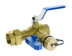 Tankless Water Heater Service Valve Kit with Pressure Relief Valve 3/4-Inch IPS Isolator Clean Brass