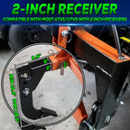 3 Point Trencher Ripper Attachment fit 2" Receivers, Hitch Mounted Ripper for Tractor Lawn Mower ATV UTV, Adjustable Subsoiler Plow with Replacement
